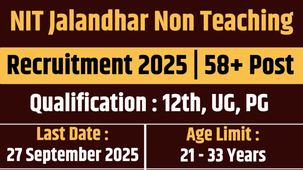 NIT Non Teaching Recruitment 2025