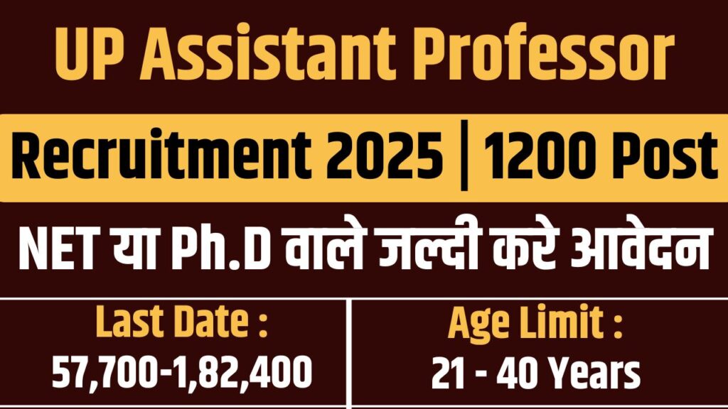 UP Assistant Professor Recruitment 2025